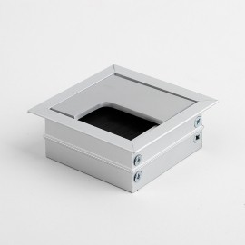 알루미늄 사각 전선캡 실버 (내경 60x60mm)