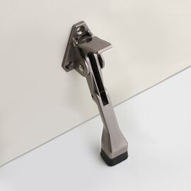 원터치 사각 말발굽 도어스토퍼 흑니켈 50개/갑