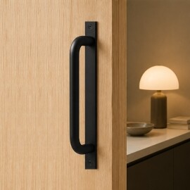 중문손잡이 베이직판 블랙 (250mm) 100개입/박스